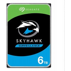 Seagate 6 TB SkyHawk Surveillance 3.5 인치 하드 드라이브 ST6000VX001 (SATA 6Gb / s / 256MB / 5900r, 단일상품