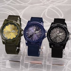손목 시계 쿼츠 미니 탈리아미 스포츠 캔버스 스트랩 루미나스 핸즈 남성 남성 MEN'S Watch