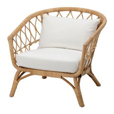 이케아 STOCKHOLM 2017 스톡홀름 암체어+쿠션 - 라탄/그레스보 화이트