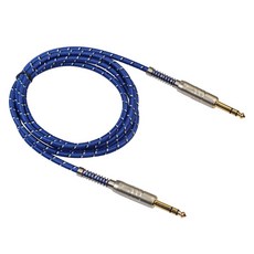 호환 Aux 기타 케이블 6.5 잭 6.5mm 스테레오 믹서 앰프 스피커 케이블용 6.35mm, [01] 1m