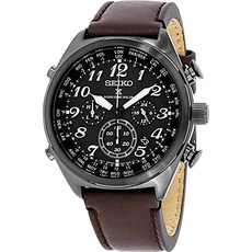[미국] 778094 Seiko Men's Prospex Radio Sync Solar Brown Leather Strap Watch