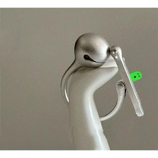마음평화 목탁반지 실버링 노크바지 힐링실버반지 우정반지