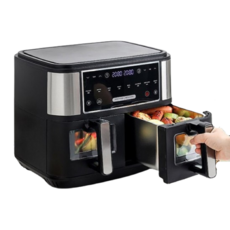 제크롤 듀얼 반반 에어프라이어 9L, JK-AF90-HV, 블랙