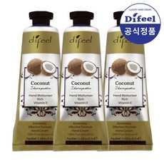 디필 코코넛 럭셔리 핸드크림, 40g, 3개