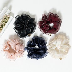 쉬폰곱창머리끈