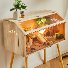 병아리 키우기 병아리집 세트 케이지 육추기 미니 조명 사육상자 메추리, 3. 고급형 40x30cm, 1개