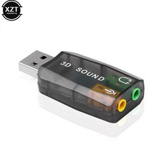 미니 외장 USB 사운드 카드 어댑터 to 3D 오디오 5. 채널 전문 마이크 3.5mm 헤드폰 잭, 01 기타, 한개옵션1, 1개