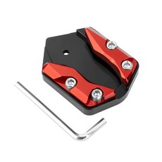 호환 Yamaha YZF R3 R25 MT03 MT25 - 바이크 오토바이 스탠드 패드 풋 익스텐션 킥스탠드 사이드 확대 플레이트, [10] No logo-Red, 1개