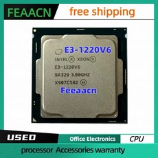 Usado Xeon E3-1220V6 CPU 쿼드 코어 E3 1220 V6 프로세서 3.00GHz 8M 72W LGA1151 E3-1220 V6