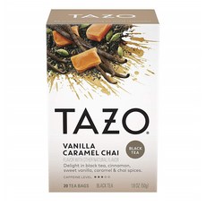 타조 티 바닐라 캬라멜 차이 20티백 6박스 Tazo Vanilla Caramel Chai Black Tea Filterbags 20 Count Pack of 6 (Packaging may vary), 1set