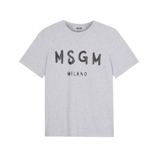 MSGM 반팔 티셔츠 2000MM510 200005 94 브러쉬 로고