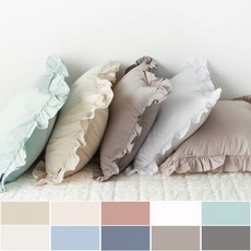 [아망떼] 코튼벨 고밀도 순면 프릴 베개커버 40x60/50x70