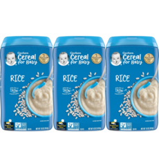 (3개세트) 거버 유아용 시리얼 라이스 454g(16oz), 쌀, 454g, 3개