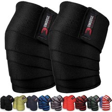 DMoose Fitness 무릎 보호대 랩 헤비 듀티 스트랩 역도용 78인치 부상 방지 크로스 트레이닝 WOD