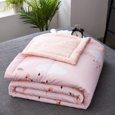 차렵이불 이불 솜이불 봄가을 얇은이불 봄 가벼운 편안한 더블 여름시즌 두근 이어컨이불 얇은타입, C03-D56-불새-옥색-B78