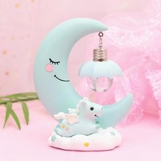 가람 씨리얼볼 비닐 플라스틱 재료 진열 장식품 선물하고 있다 생일 칠석 발렌타인 여학생 친구 오르골 데이트 있음, O64 -유니콘 타바스블루 달등 15