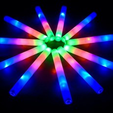 Glow Sticks 벌크 38피스 LED 폼 스틱 야광 파티 용품 3가지 모드 플래시 효과 웨딩 생일 콘서트 할로윈 크리스마스를 위한 글로우 배턴 선물 미국 485564, 36개 팩