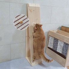 고양이 대형스크래쳐 수직 원목스크래쳐 100cm