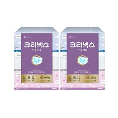 크리넥스 180매 무향 6개입 2팩 각티슈, 2개