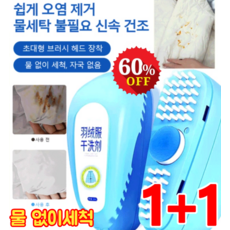 1+1 패딩 클 브러쉬 다기능 세정제 거품 기름때 제거 물세탁물 클 드라이클제, 다운드라이크리너100ml(신상)*2, 2개