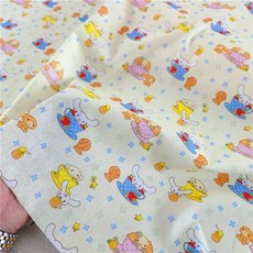 천원단 원단천 Sanrio-Cinnamoroll 강아지 145 면 직물 cm 너비 의류 Hometextile 쿠션 커버 바느질 작업 D