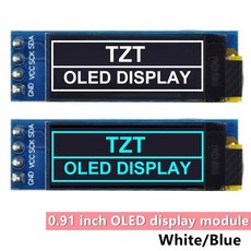 LED 인치 화이트 0 128x32 Ardunio용 91 LCD IIC 모듈 OLED 디스플레이 블루 통신, 1개