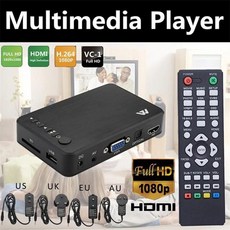 미디어박스 HD VGA Sd 플레이어 출력 HDD 멀티미디어 미디어 USB Vga AV, 02=2, 없음 - 4k미디어재생기