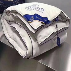 구스이불 털이불 두꺼운 겨울이불 싱글더블 학생 봄가을이불 모텔 면여름이불 Hilton, C03-엘레강스 순수한 파랑