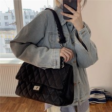 여성 데일리 빈티지 캔버스 체인 숄더 토트백 LK88520