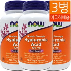 나우푸드 더블스트렝스 히알루론산 100mg 120야채캡슐, 120정, 3병, 120개