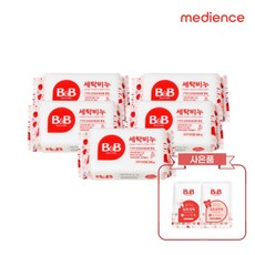 비앤비 세탁비누 200g 아카시아 5개입+세제 유연제 50ml 체험팩 증정, 5개, 500g