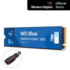WD SSD M.2 NVMe BLUE SN5000 PCle 4.0 5150MB/s 컴퓨터 노트북 대용량 고성능 / USB 증정, 1, 2TB