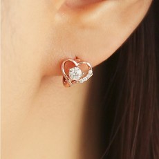 미니하트큐빅귀걸이