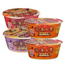 [웅진식품] 대만우육면 만한대찬 滿漢大餐 컵라면 4개 세트 (진미우육면/마라우육면/홍샤오우