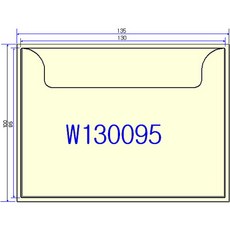 W130095 윈디커(WINDICKER) 인덱스 라벨 꽂이용 접착식 비닐 포켓(Self-adhesive Vinyl Pockets) 100매 - 다산네트웍스w120