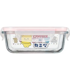 파이렉스 최고심 4면 직사각 밀폐용기 370ml, 2개