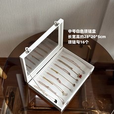 과학 채집 생물 교육용 세트 아크릴 사슴벌레 키트 상자 곤충 액자 표본 교육 교구, 화이트 미디엄 목걸이, 1개