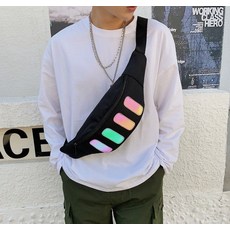브리딩드림 반사 크로스백 힙색 홀로그램 광선 남녀공용힙색/허리색