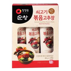 청정원 쇠고기볶음 고추장 [간편 튜브], 60g, 3입