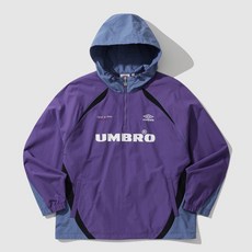 [국내백화점판] UMBRO 엄브로 24신상 HBL CELEB 후드 웜업 아노락 셋업(퍼플)