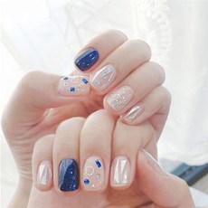 잇템샵 떳다! 트렌디 유리 네일스티커, 1개, 33.마린사파이어