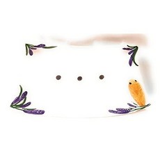 Coton Blanc Provence Cigale Soap Dish Lavender White