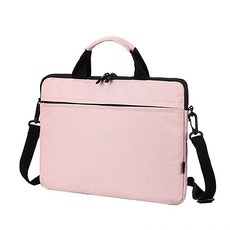 포시픽 심플한 베이직 스트랩 버클 노트북 가방, 핑크