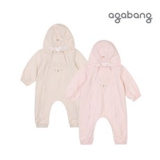 아가방 가을 제리데이바람막이우주복(BEIGE PINK)_01Q527502 캐주얼한 바람막이 후드 우주복을 찿는분께 추천드려요