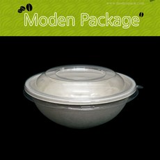 모든포장 친환경 펄프용기 원형볼 750ml, 바디+뚜껑, 150개