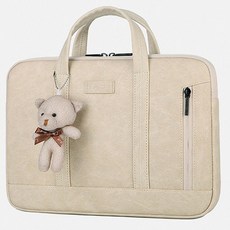 PCTN 노트북 파우치 가방 엘지그램 삼성갤럭시북 애플 손잡이 달린 예쁜 가방, 베이지