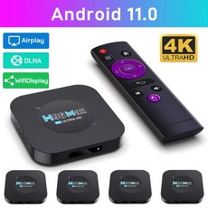 미디어박스 울트라 미디어 4K 플레이어 TV HD 11 H96Max 안드로이드 박스 RK, Au플러그_01=1GB8GB - 잘컴미디어박스