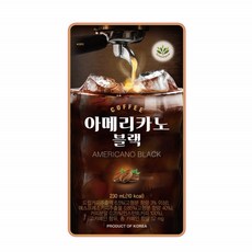 블랙 아메리카노 아이스 파우치 음료 편의점 일회용 팩 커피 탕비실 사무실 피시방 홈 까페 봉지 음료수 50팩, 5개