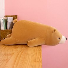 베개 인형 잠자리 친구 흰색 곰인형, 브라운 소프트 모델, 50cm