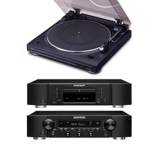 마란츠 CD-6007 + NR-1200 + 데논 DP-29F 턴테이블 하이파이패키지, 블랙, 실버 - 마란츠cd6007